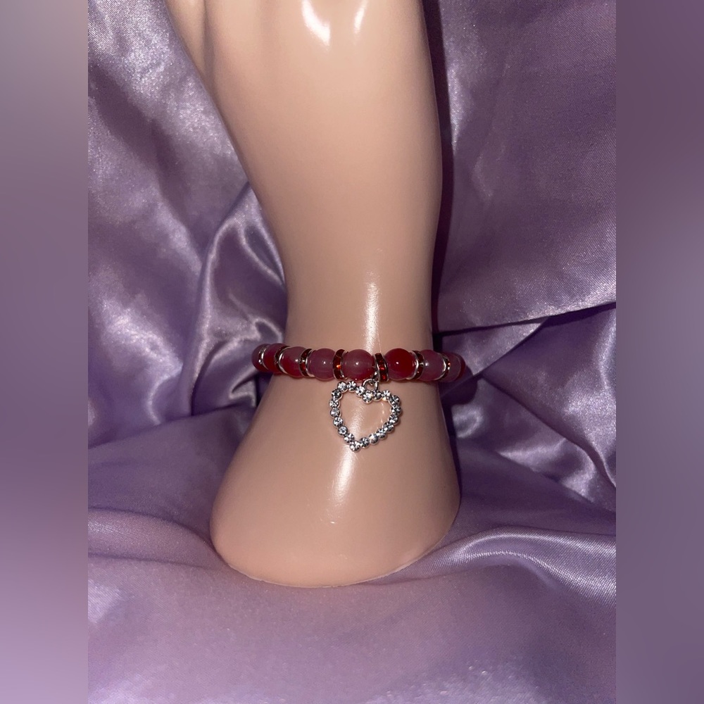 Valentine’s Day heart charm bracelet